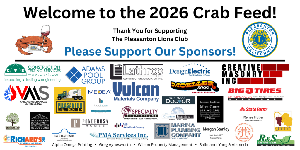 Pleasanton Lions Club Crab Feed 2026 2 Pleasanton Lions Club Crab Feed 2026 Banner for the 2026 Pleasanton Lions Club Crab Feed event