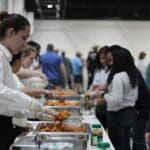 Volunteers Serving Food at an Event